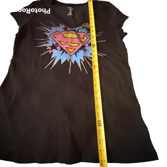 Supergirl Black Tee Shirt Junior size XXL (19) - Picture 8 of 8